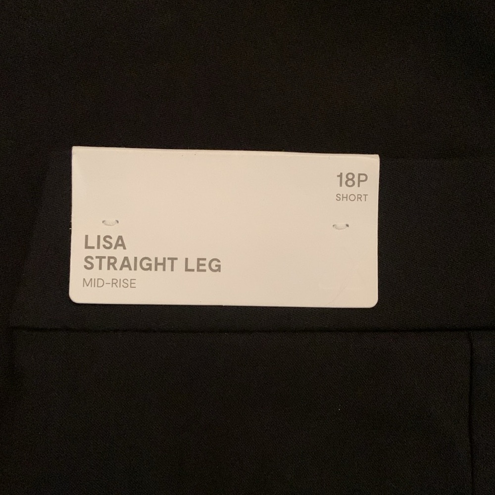 NWT Liz Claiborne Lisa Straight Leg Mid-Rise Pull-On Pants Size 18P Short - Picture 6 of 11